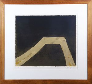 坂本善三版画額「城」/Zenzo Sakamotoのサムネール