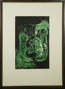 ゲオルグ・バゼリッツ版画額「Kopf-2」/Georg Baselitzのサムネール