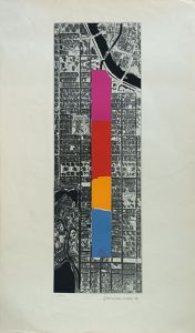 磯辺行久版画「航空写真」/Yukihisa Isobe