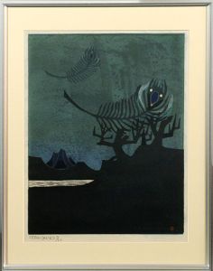 金守世士夫版画額「湖山(42は)」/Yoshio Kanamoriのサムネール