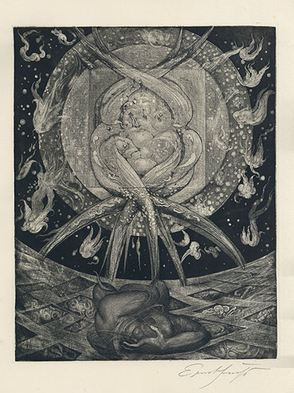 独特の上品 Fuchs Ernst / 10 エルンスト・フックス版画「Samson 版画