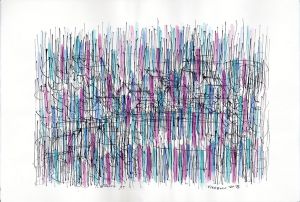 春田心斉作品「VIERZONの村落」/Shinsai Haruta