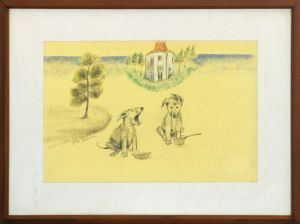 鴨居羊子画額「犬」/Yoko Kamoiのサムネール