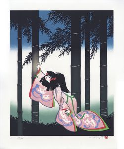宮田雅之版画「No.1　幼いかぐや姫」/Masayuki Miyata