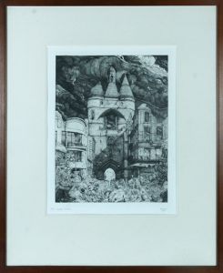 フィリップ・モーリッツ版画額「Bordeaux Landscape(Porte Cailhau)」/Philippe Mohlitzのサムネール