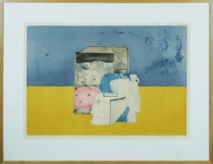 横地洋司版画額「Y氏の家族Ⅰ」/Hiroshi Yokochiのサムネール