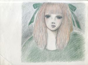 緑のリボンの女性/内藤ルネ