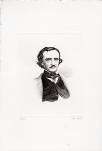 久保卓治版画「Edgar Allan Poe　エドガー・アラン・ポウ」 / Takuji Kubo