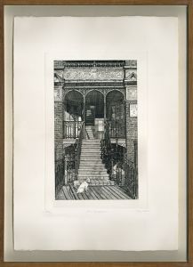 久保卓治版画額「Flat in StepneyGreen」 / Takuji Kubo