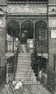 久保卓治版画額「Flat in StepneyGreen」 / Takuji Kubo