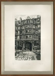 久保卓治版画額「Inner temple」 / Takuji Kubo