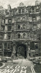 久保卓治版画額「Inner temple」 / Takuji Kubo