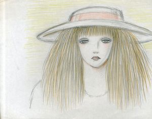 リボンの帽子の女性/内藤ルネ