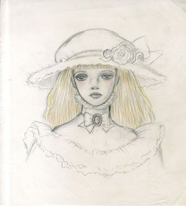 帽子に薔薇がついた金髪の女性/内藤ルネのサムネール