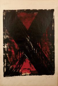靉嘔版画「Xのシリーズ　7」/Ay-O