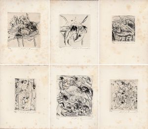 寝台の上の美女　池田満寿夫オリジナル・ミニアチュール銅版画集/池田満寿夫のサムネール