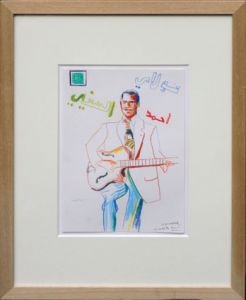大竹伸朗画額「カセット・バーの男」/のサムネール