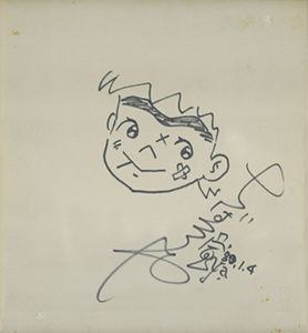 ちばてつや色紙額「おれは鉄兵」 / Tetsuya Tiba