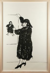 デイヴィッド・ホックニー版画額「Ann Looking at Her Picture」/David Hockney