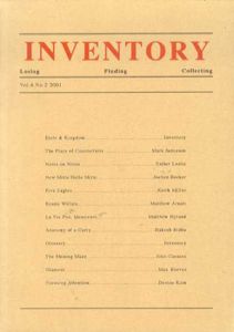 Inventory: Losing, Finding, Collecting - Vol.4 No.2 - 2001/Paul Claydon/Damian Abbott/Adam Scrivener