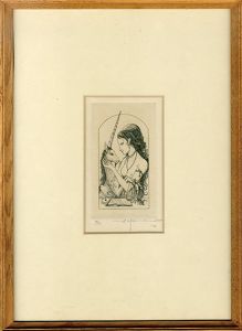 山本六三版画「一角獣」/Mutsumi Yamamoto