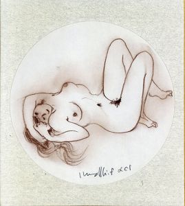古沢岩美自筆色紙「裸婦図」　＃5/Iwami Furusawa