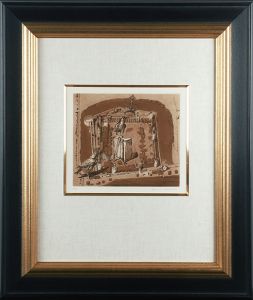 浜田知明版画額「ロンドン塔」/Chimei Hamadaのサムネール