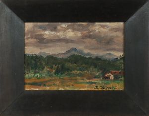 白木正一画額「風景(御岳)」/Shoichi Shirakiのサムネール