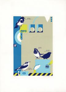 宮迫千鶴版画「空のグルービー」/Chizuru Miyasakoのサムネール
