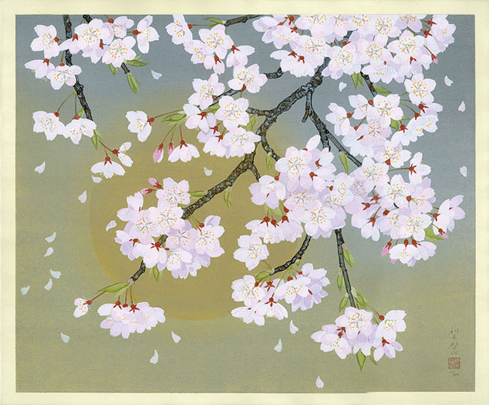 森田りえ子『 山桜（やまざくら）』 | 木版画 | 日経アート