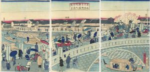 東京名勝浅草橋ヨリ両国柳橋之真景/広重三代のサムネール