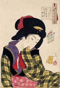 風俗三十二相　はづかしさう　明治年間むすめの風俗/芳年のサムネール
