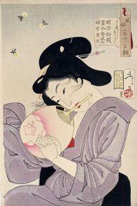 風俗三十二相　うれしさう　明治稔間当今芸妓之ふうそく/芳年のサムネール