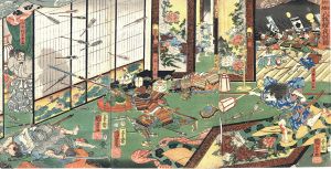 頼朝旗起 八牧館夜討図/国芳のサムネール