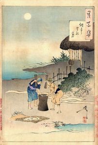 月百姿　調布里の月/芳年