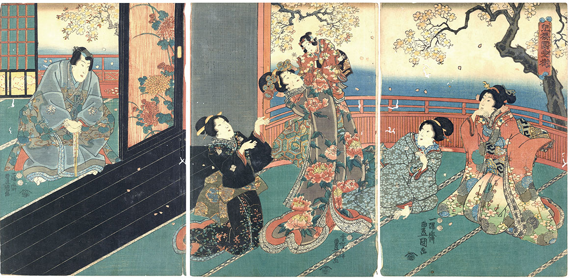 豊国三代浮世絵「児桜園愛樹」 | Natsume Books