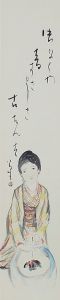 竹久夢二画幅「虫」/竹久夢二のサムネール