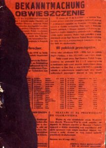 闘争と殉教の霊廟 Bekanntmachung Obwieszczenie/