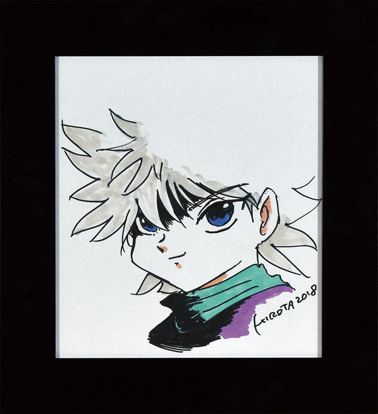 ひろたたけし直筆色紙額「HUNTER×HUNTER キルア」 | Natsume Books