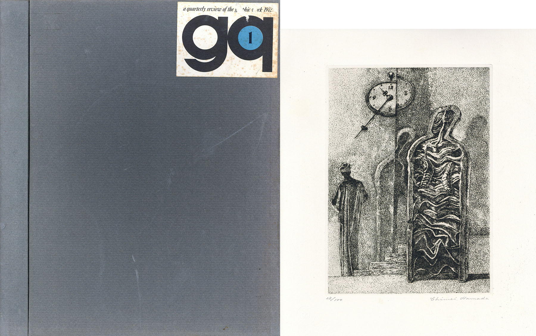 雑誌で紹介された gq 限定版 7冊揃 / 浜田知明、菅井汲、池田満寿夫、マン・レイ アート・デザイン・音楽