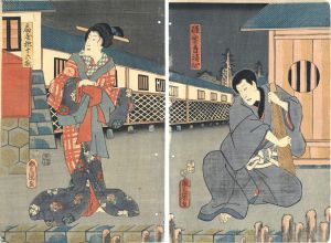 小袖曽我薊色縫/豊国三代のサムネール