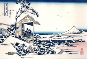葛飾北斎　「富嶽三十六景　礫川　雪の且」/葛飾北斎　「富嶽三十六景　礫川　雪の且」のサムネール