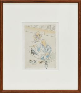 絵描き　日出る国の黒鳥より/藤田嗣治のサムネール