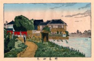 柳島妙見　東京真画名所図解70　限定復刻版　木版画/井上安治