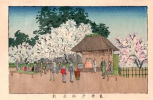 亀井戸梅屋敷　東京真画名所図解116　限定復刻版　木版画/井上安治のサムネール