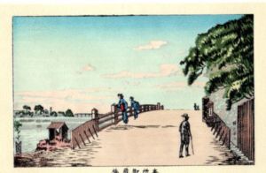 本所御蔵橋　東京真画名所図解120　限定復刻版　木版画/井上安治のサムネール