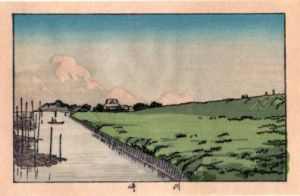 須崎（須崎弁天）　東京真画名所図解126　限定復刻版　木版画/井上安治のサムネール