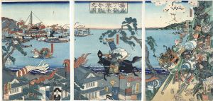 摂州一ノ谷源平合戦之図/芳幾