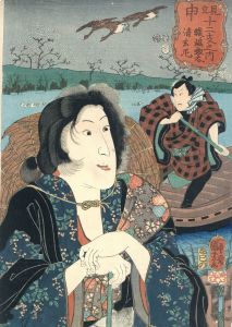 見立十二支之内　申　猿島惣太　清玄尼/国芳のサムネール