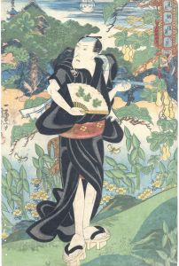 見立細工役者八景　大和屋秋月/国芳